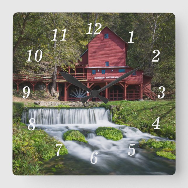 Hodgson Water Mill Landscape Wall Clock (Front)