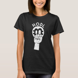 Hodl Bitcoin Hand Holding Cryptocurrency Btc Digit T-Shirt