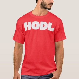 HODL Bitcoin Typographic Design T-Shirt