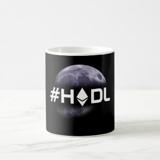 #HODL Ethereum to the Moon Black Mug