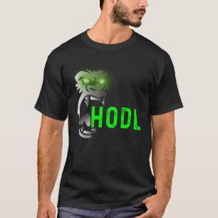 HODL Gorilla Gang Angry Ape Green Eyes Meme Stonk T-Shirt