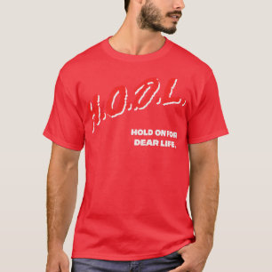 HODL Hold On For Dear Life Bitcoin Retro Design T-Shirt