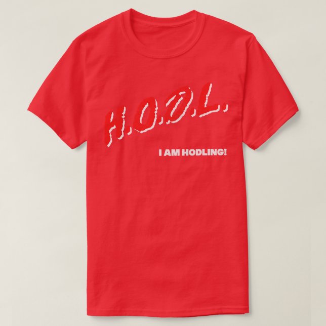 HODL I Am Holding Bitcoin Retro Design T-Shirt (Design Front)