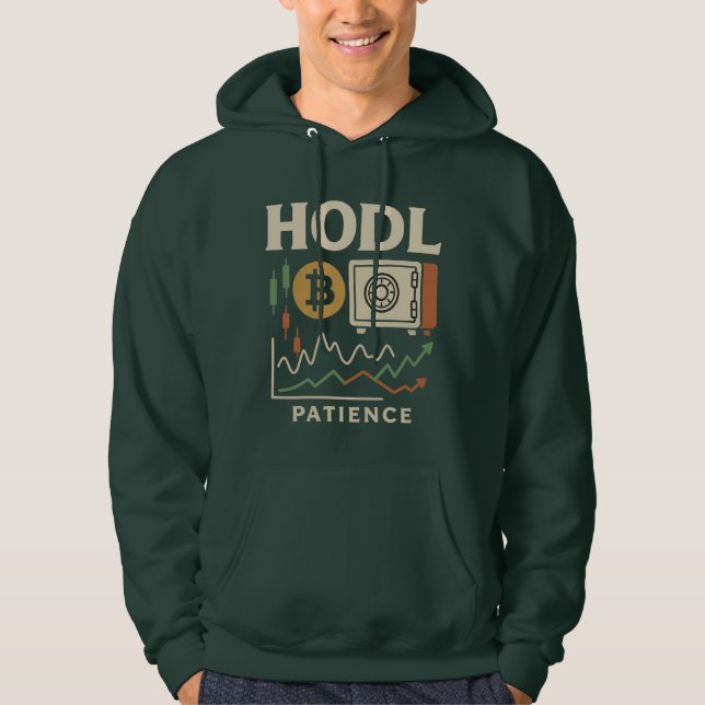 HODL Patience Bitcoin Trading Chart Hoodie (Front)