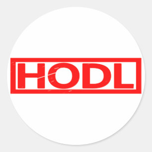 Hodl Stamp Classic Round Sticker