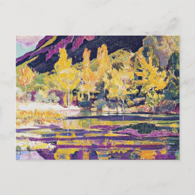 Hodler - At the Foot of the Petit Saleve, fine art Postcard (Front)