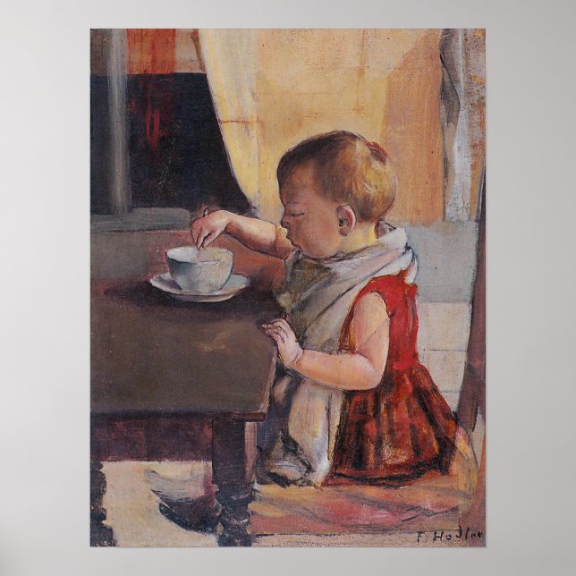 Hodler - Child At The Table 1889 Poster (Front)