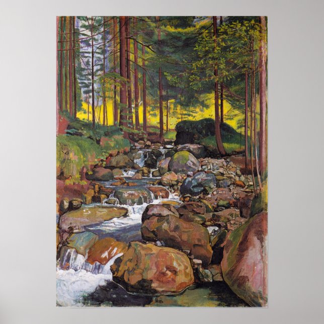 Hodler - Forest With Mountain Stream 1902 Poster (Front)