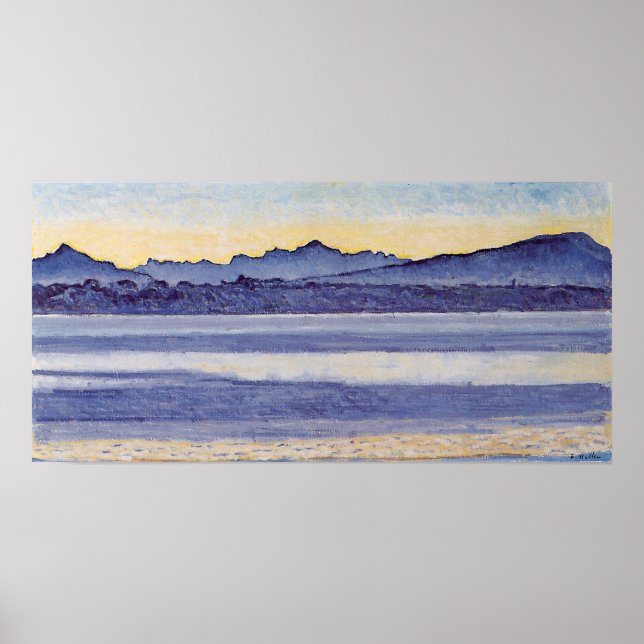 Hodler - Lake Geneva With Mont Blanc At Morning L… Poster (Front)