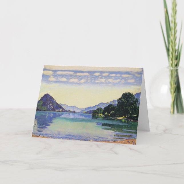 Hodler - Lake Thun from Lessig, famous painting, Card (Front)
