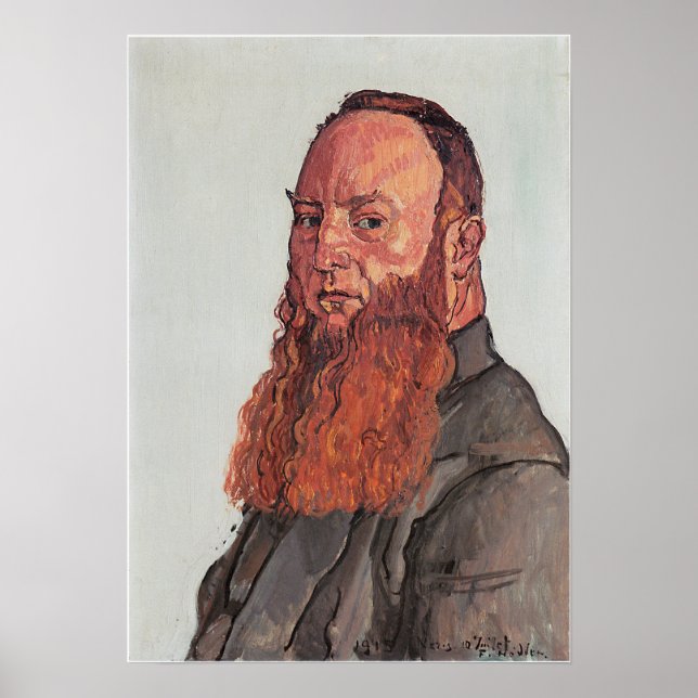 Hodler - Portrait Of James Vibert 1915 Poster (Front)