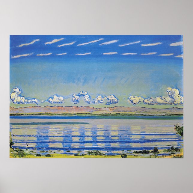Hodler - Rhythmic Landscape On Lake Geneva 1908 Poster (Front)