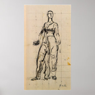 Hodler - Standing Draped Figure 1913 Poster