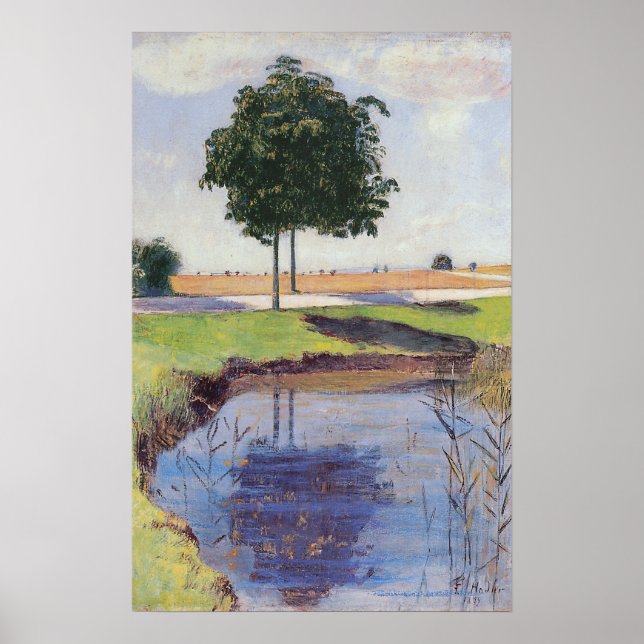 Hodler - The Chestnut Trees 1889 Poster (Front)