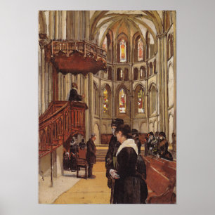 Hodler - The Prayer, Cathedral Saint Pierre In Ge… Poster