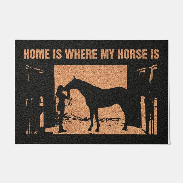 Hoem Is Where My Horse Is Doormat (Front)