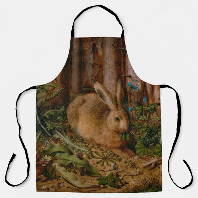 Hoffmann Hare Forest Nature Painting Apron (Front)