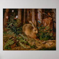 Hoffmann Hare Forest Nature Painting