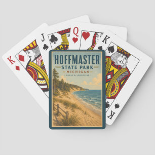 Hoffmaster State Park Michigan Illustration Travel Playing Cards