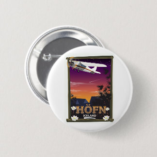 Höfn Iceland Flight poster 6 Cm Round Badge
