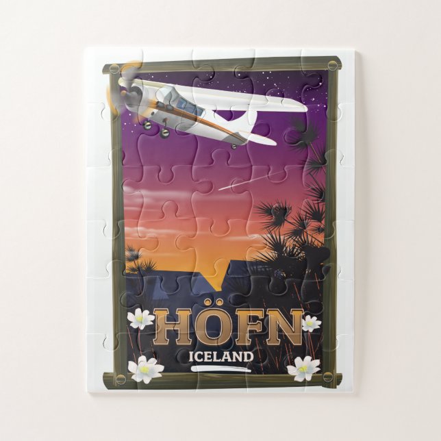 Höfn Iceland  Flight poster Jigsaw Puzzle (Vertical)