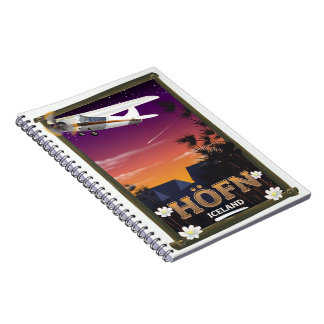 Höfn Iceland Flight poster Notebook