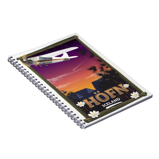 Höfn Iceland  Flight poster Notebook (Right Side)
