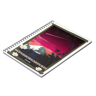 Höfuðborgarsvæði Iceland Iceland travel poster Notebook
