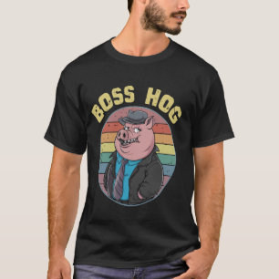 Hog Boss Funny Swine Costume Animal Cool Pigs Humo T-Shirt