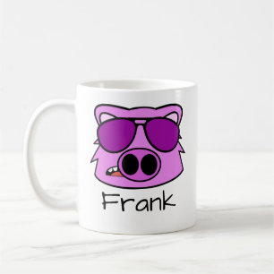 Hog Doodle Face Personalised Coffee Mug
