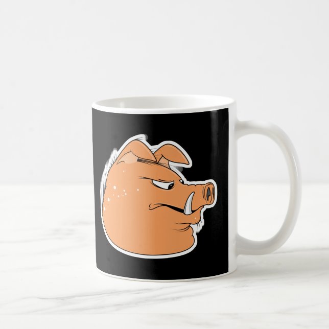 hog face coffee mug (Right)