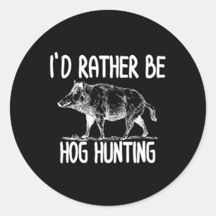 Hog Hunter Boar Hunting Outdoor Fun Classic Round Sticker