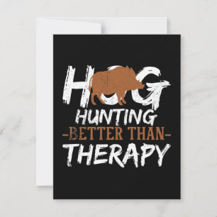 Hog Hunting Boar Hunting Card