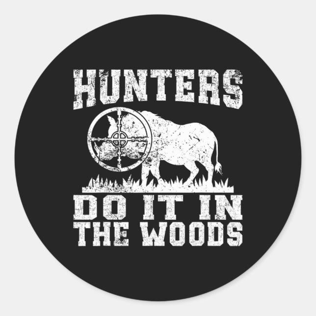 Hog Hunting Wild Hog Boar Feral Pig Hunter Huntsma Classic Round Sticker (Front)