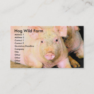 Hog Wild Farm Business Card