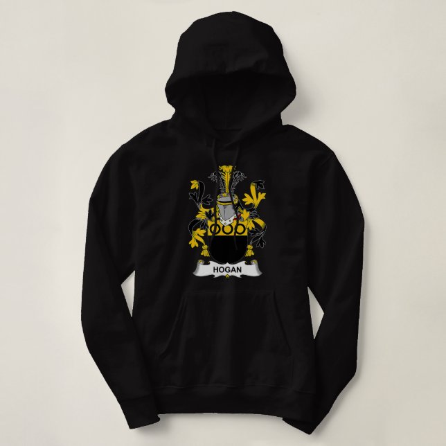 Hogan Coat of Arms  Family Crest  Hoodie (Design Front)
