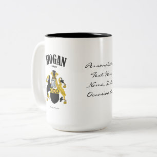 Hogan Family Crest, Translation & Meaning Two-Tone Coffee Mug
