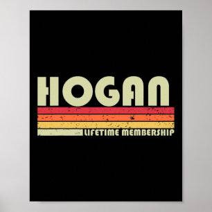 Hogan Surname Funny Retro Vintage 80s 90s Birthday Poster