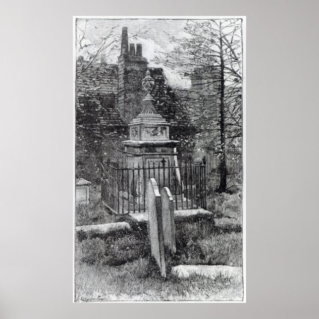 Hogarth's tomb in Chiswick Churchyard Poster (Front)
