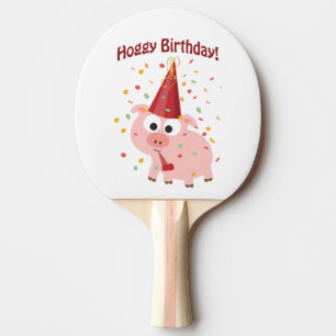 Hoggy Birthday! Ping Pong Paddle