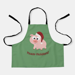 Hoggy Holidays Christmas Pig Apron