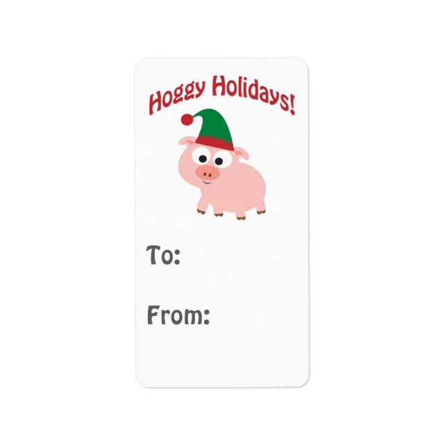 Hoggy Holidays! Gift tag (Front)