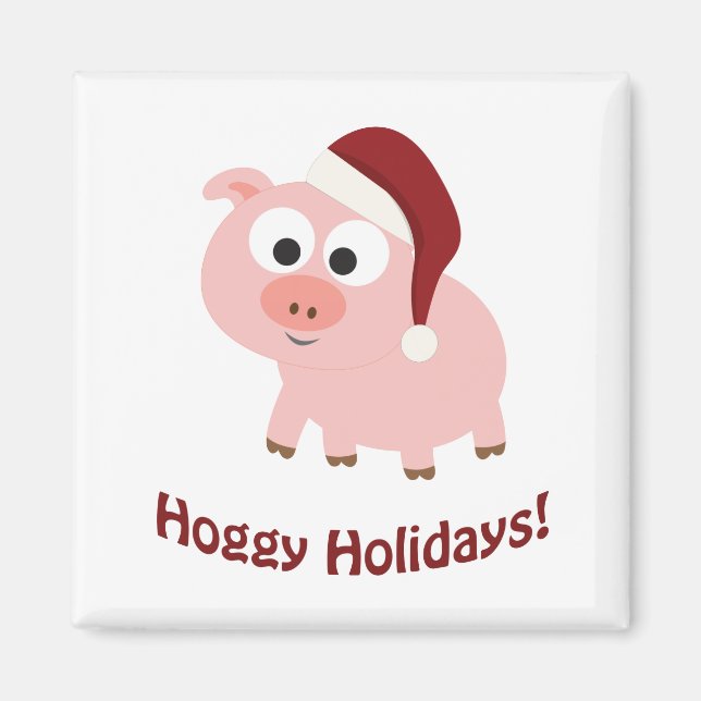 Hoggy Holidays! Magnet (Front)