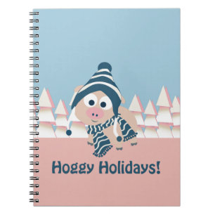 Hoggy Holidays! Winter Pig Notebook