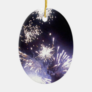 Hogmanay Fireworks Ceramic Tree Decoration