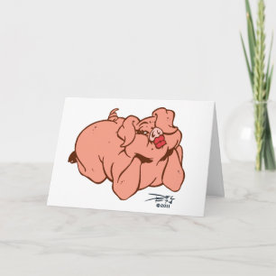 Hogs and Kisses Holiday Card