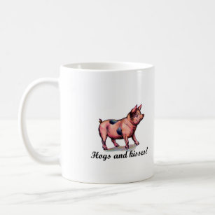 Hogs and Kisses Pig Coffee Mug