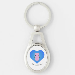 Hogs and Kisses Pig Key Ring