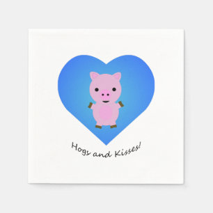 Hogs and Kisses Pig Napkin