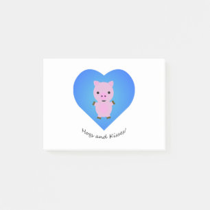 Hogs and Kisses Pig Post-it Notes